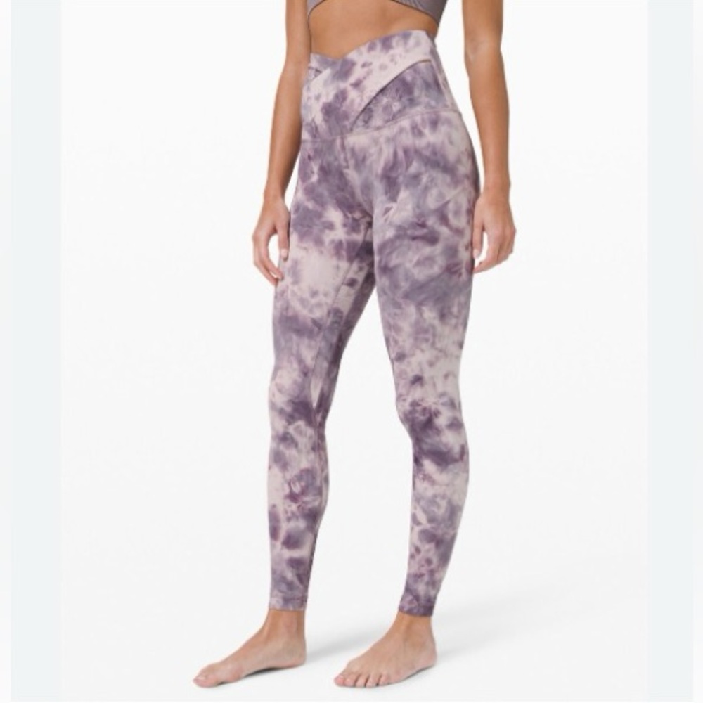 Lululemon Align Pant 28" *Criss Cross Waist Diamond Dye Pink Bliss Graphite Purp